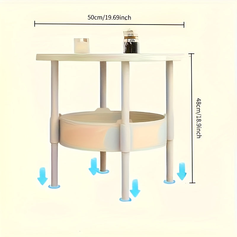 Table basse moderne minimaliste en nuage avec un espace de rangement spacieux | Design blanc élégant | Coins arrondis pour la sécurité | Parfaite pour la mise en place du thé dans le salon, le mobilier du salon | Style minimaliste | Surface lisse
