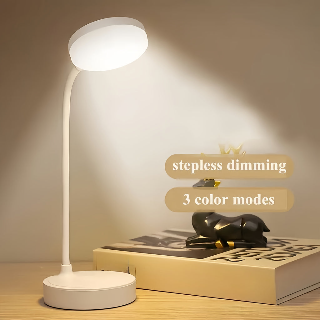 Modern USB-Powered Desk Lamp with Adjustable Lighting – Sleek White Design for Dorms, Bedrooms, and Living Rooms – Perfect Gift for Valentine's Day or Christmas