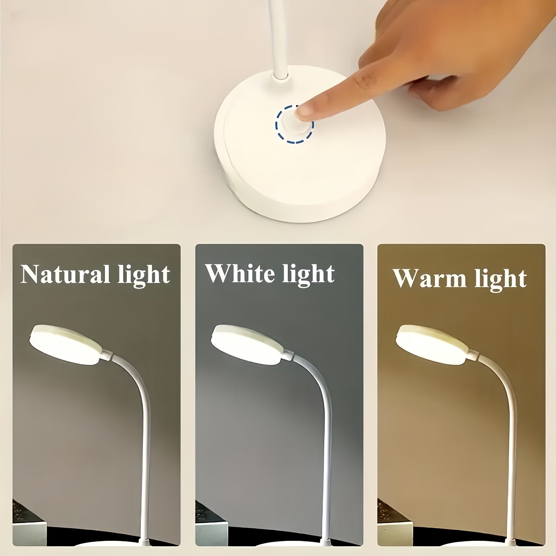 Modern USB-Powered Desk Lamp with Adjustable Lighting – Sleek White Design for Dorms, Bedrooms, and Living Rooms – Perfect Gift for Valentine's Day or Christmas