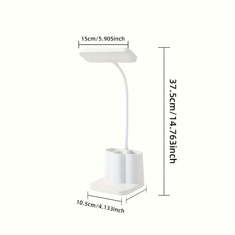 Rechargeable table lamp, reading lamp, desk lamp, Level 3 dimming, USB charging, table lamp with stand, for desk, office, for reading lighting, bedroom, home use