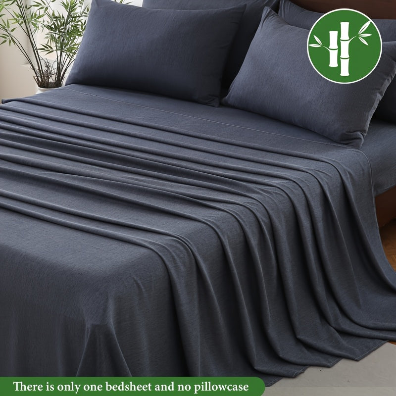 1pc Soft & Breathable Summer Bamboo Fiber Bed Sheet - 30% Bamboo, Cooling & Moisture-Wicking, Machine Washable, Lightweight Single-Ply Design for Hot Sleepers, All Light Beige Types, Hot Sleeper Bedding