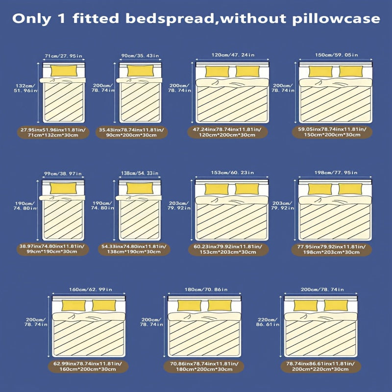 1pc Floral Print Fitted Sheet, Mattress Protector Cover, Soft Comfort Bedding for Bedroom, Light Beige-Friendly Fitted Sheet, Suitable for All Seasons and Non-Slip Bedspread, Single\u002FDouble\u002FKing Size, Machine Washable, Pillowcase Not Included