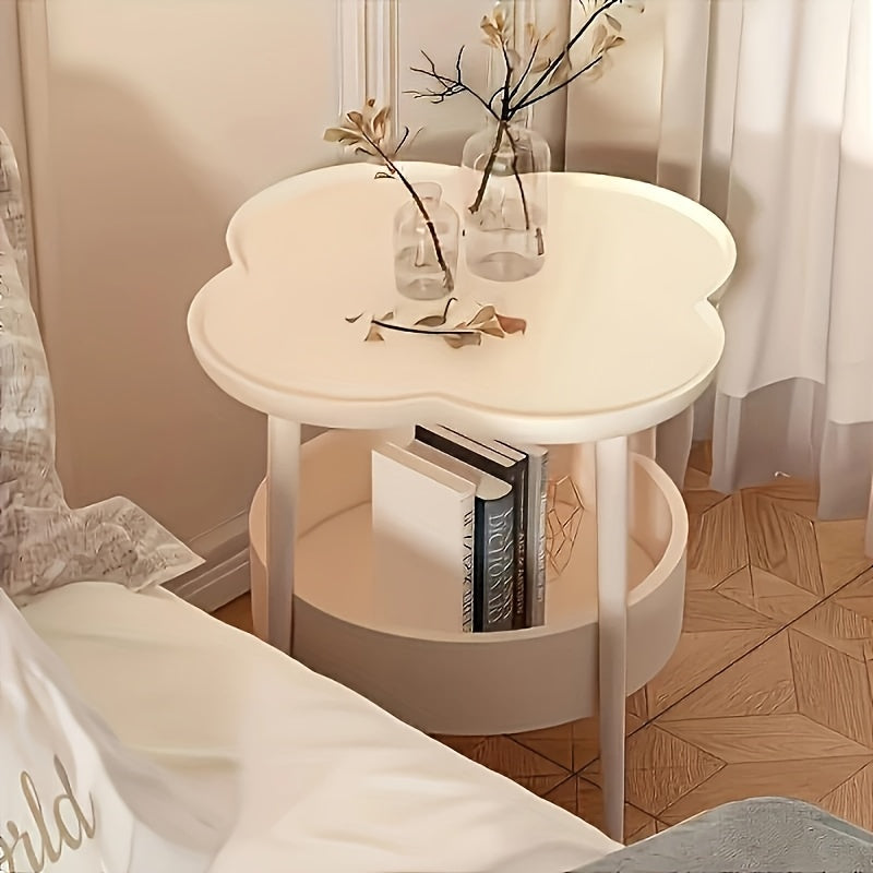 Table basse moderne minimaliste en nuage avec un espace de rangement spacieux | Design blanc élégant | Coins arrondis pour la sécurité | Parfaite pour la mise en place du thé dans le salon, le mobilier du salon | Style minimaliste | Surface lisse