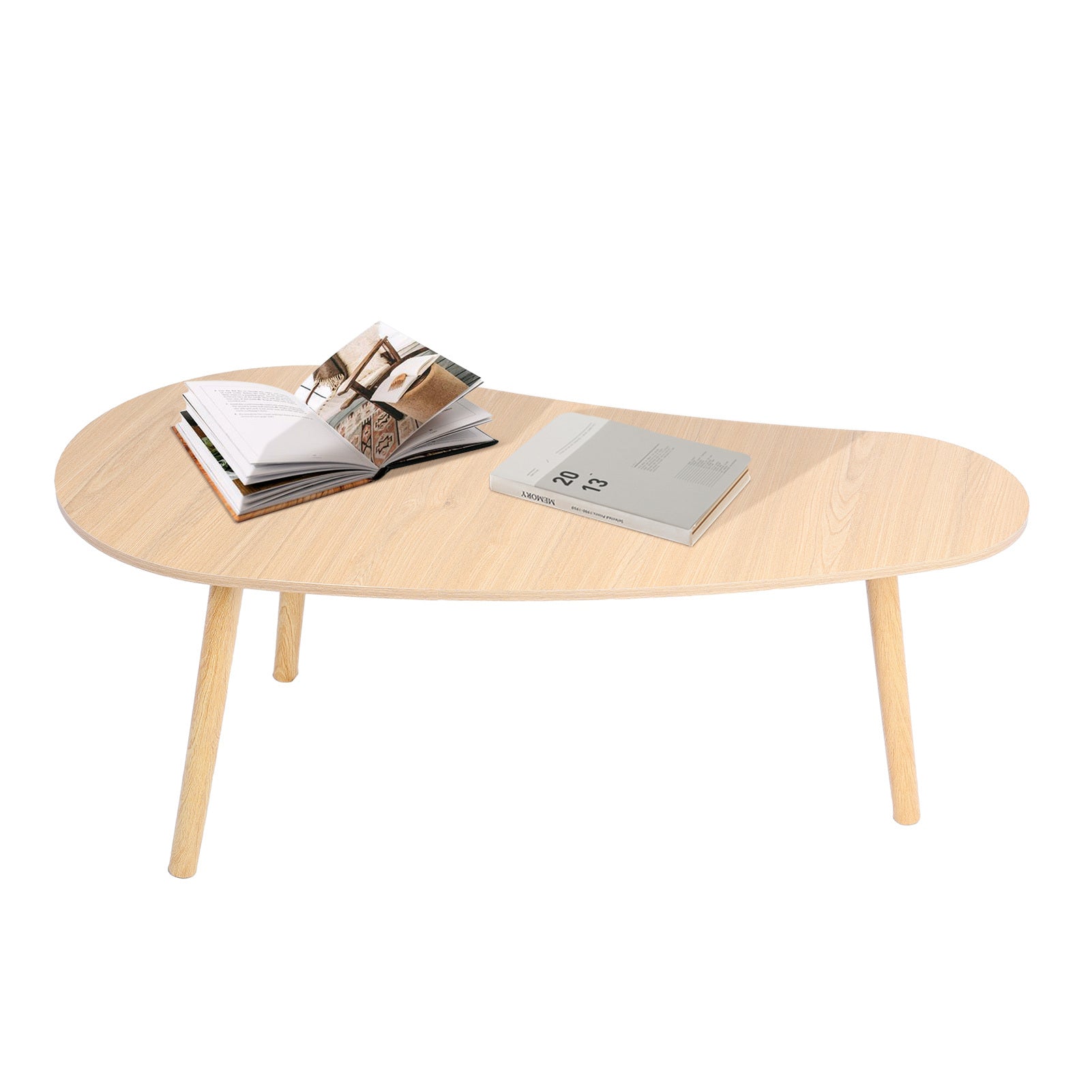 Petit Table À Café, Table À Thé Moderne Du Milieu Du Siècle, Centre de Salon Minimaliste Avec Table À Café En Forme de Mango