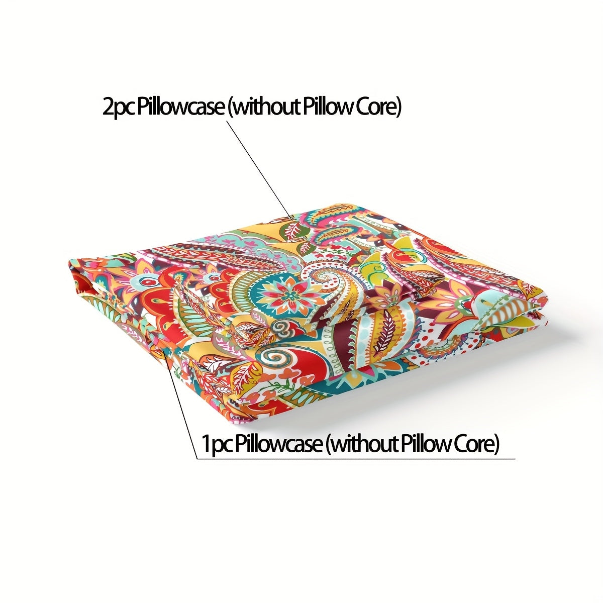 3pcs Bohemian Fitted Sheet Set, Classic Fashion Mattress Protector Cover, Soft Comfort Deep Pocket Breathable Bedding Set for Bedroom Guest Room Decor with 1 Fitted Sheet + 2 Pillowcases, No Core