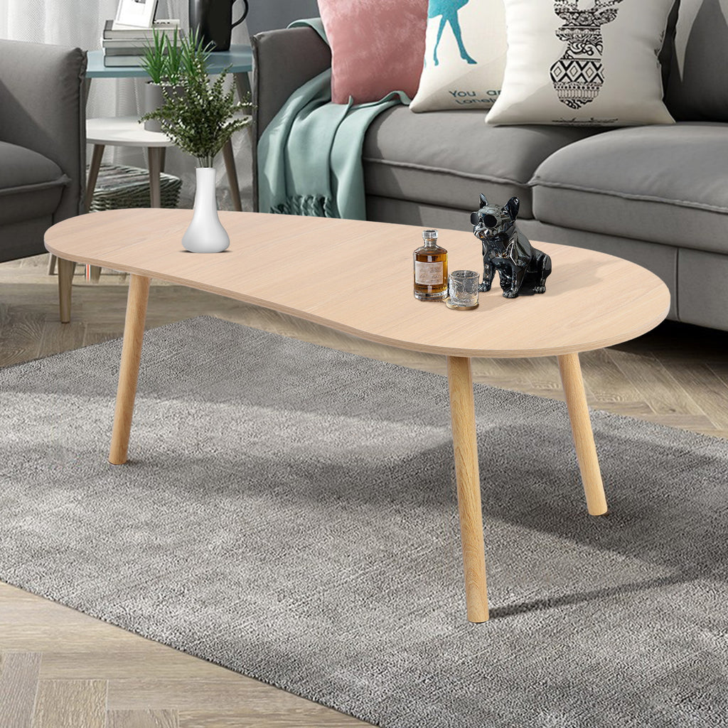 Petit Table À Café, Table À Thé Moderne Du Milieu Du Siècle, Centre de Salon Minimaliste Avec Table À Café En Forme de Mango