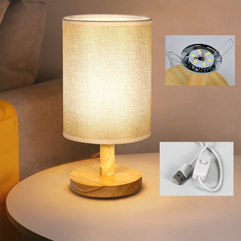 Modern USB-Powered Bedside Table Lamp - Enhance Your Bedroom Decor with a Small Nordic Night Light