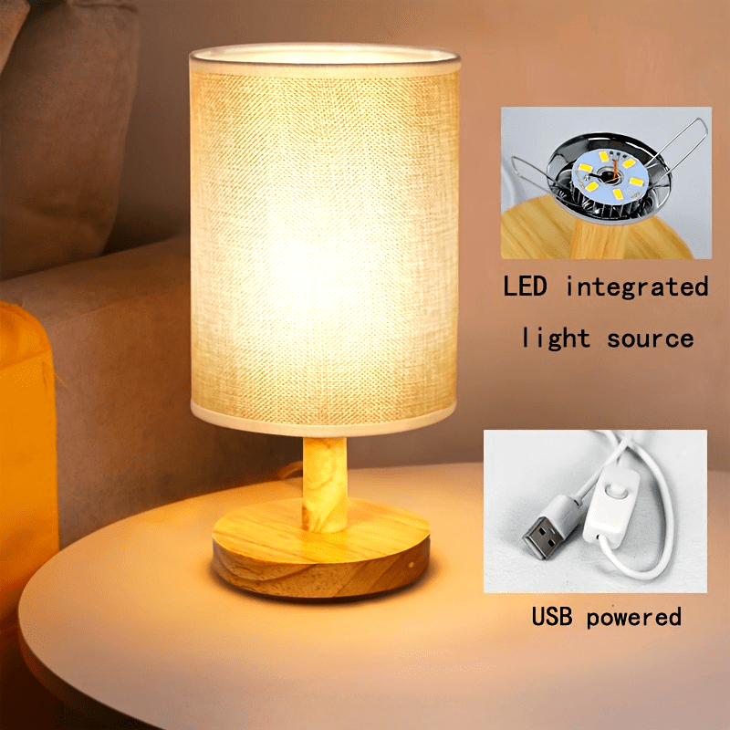 Modern USB-Powered Bedside Table Lamp - Enhance Your Bedroom Decor with a Small Nordic Night Light