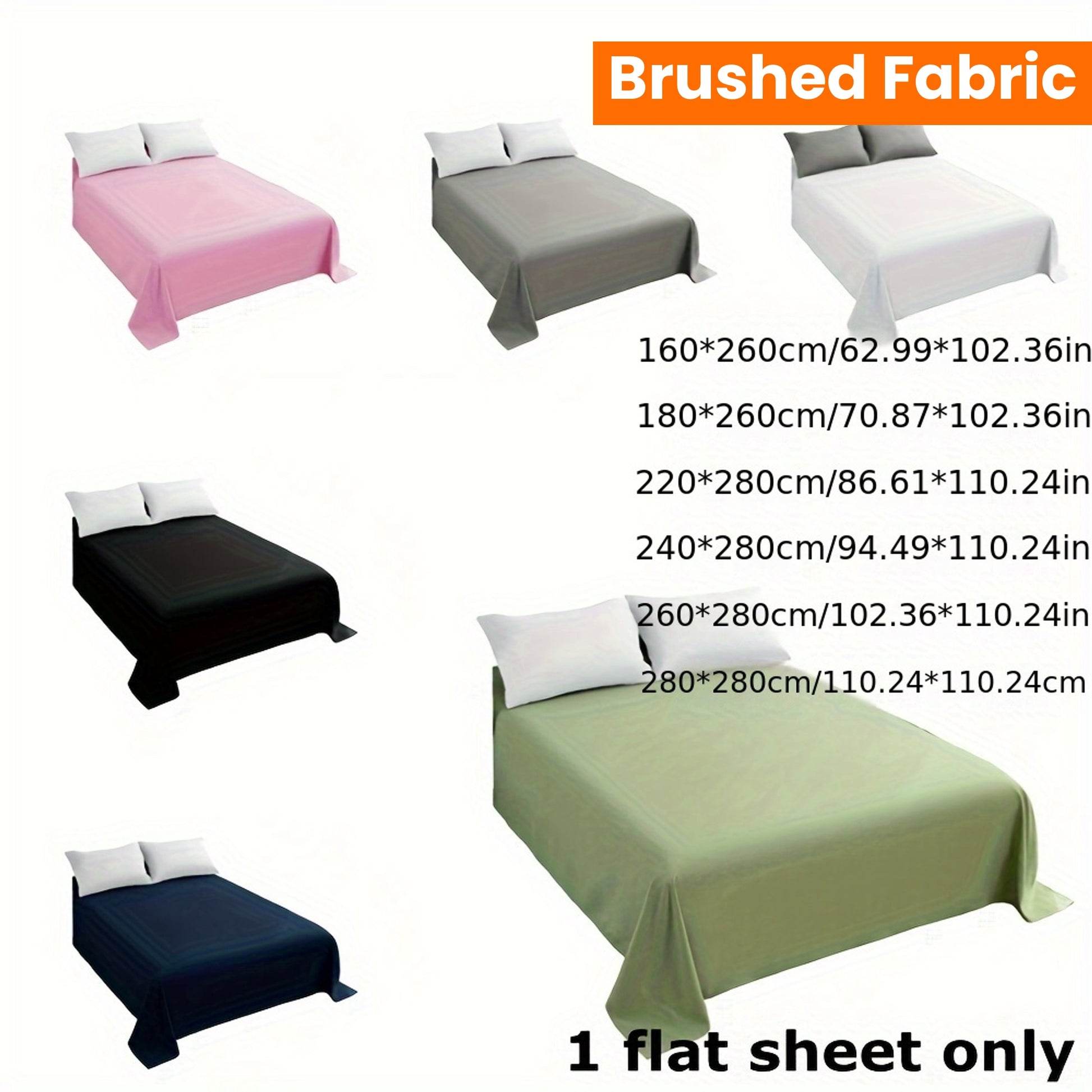 1pc Luxurious European Size Microfiber Bed Sheet - Soft, Comfortable, Solid Color, Multiple Sizes, Machine Washable, Brushed Fabric, 100% Microfiber, No Print, 80-85gsm Weight