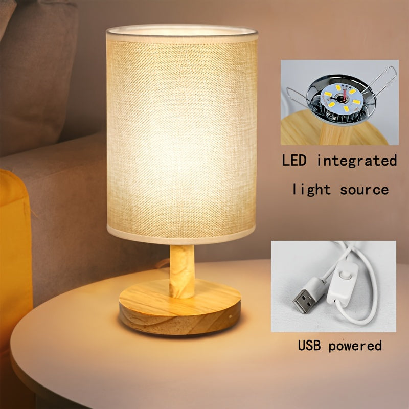 Modern USB-Powered Bedside Table Lamp - Enhance Your Bedroom Decor with a Small Nordic Night Light
